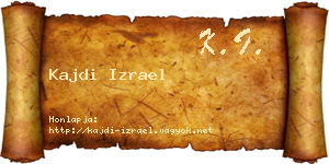 Kajdi Izrael névjegykártya